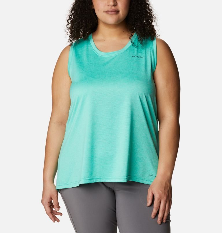 Women\'s Columbia Hike Tanks Turquoise | Plus Size CA-G0A14